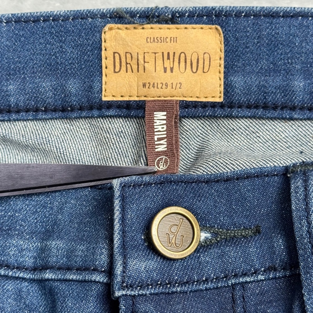 Driftwood Marilyn‎ Embroidered Blue Denim Jeans 24 - Picture 6 of 13